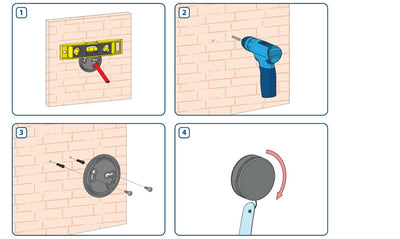 ANKER® Das Original - Selbstaufrollender Schuhlöffel mit Wandhalterung